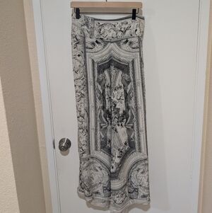 One Hundred Stars NWT Roman Black and White Graphic Palazzo Pants